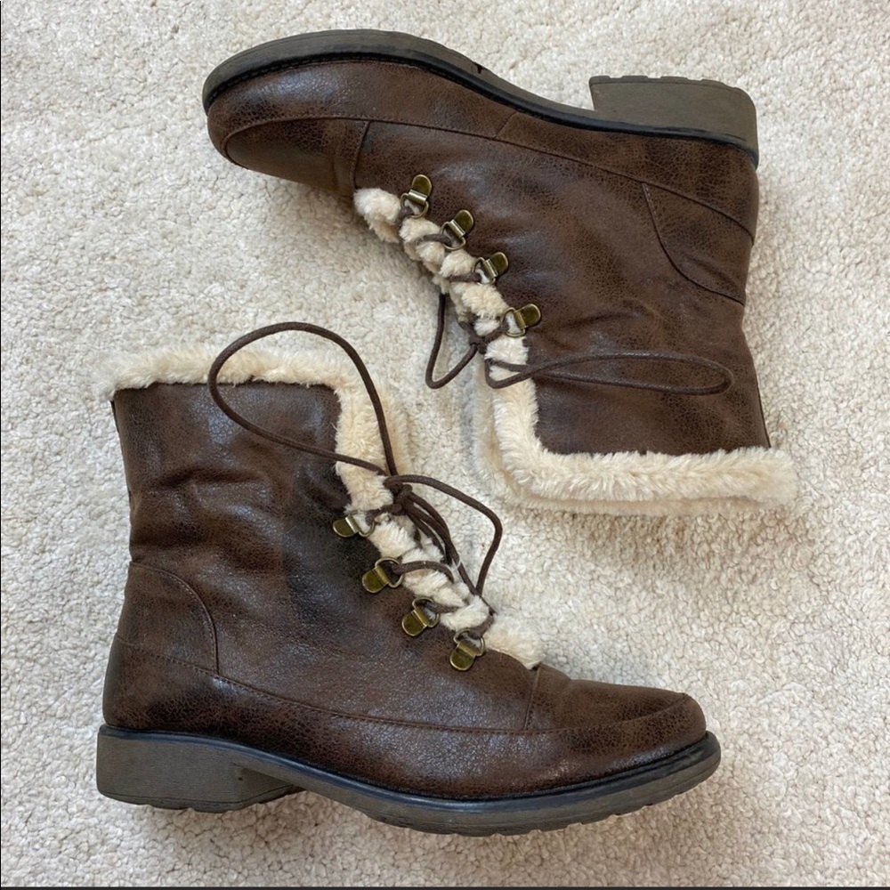 BareTraps Sindee Faux Fur Lined Boots Brown 8.5